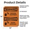 Signmission Rotating Equipment With Symbol Bilingual OSHA Warning Sign, Vinyl Decal, 10in W x 14in L, 2PK OS-2PACK-WS-D-1014-L-12829 - alternate 4